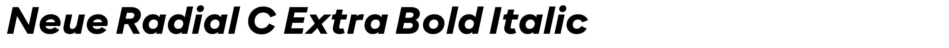 Neue Radial C Extra Bold Italic